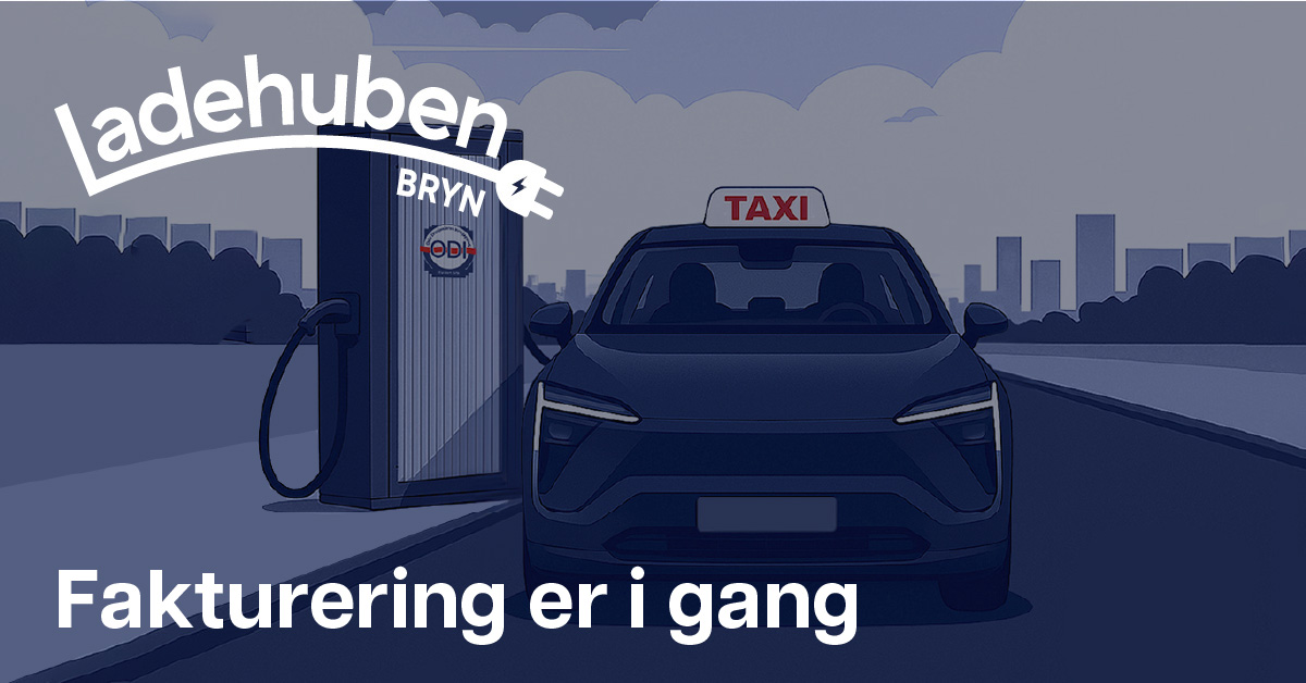 Første fakturering fra Ladehub Bryn