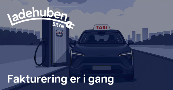 Første fakturering fra Ladehub Bryn
