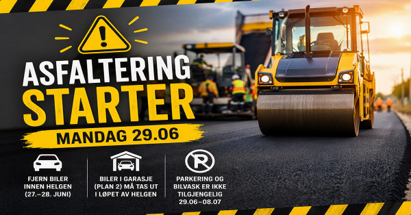 Påminnelse: Asfaltering i T100