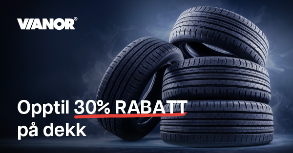 Opptil 30% RABATT på dekk.